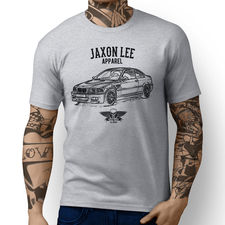 Jaxon Lee Illustration For A BMW E46 M3 Coupe Motorbike Fan T-shirt