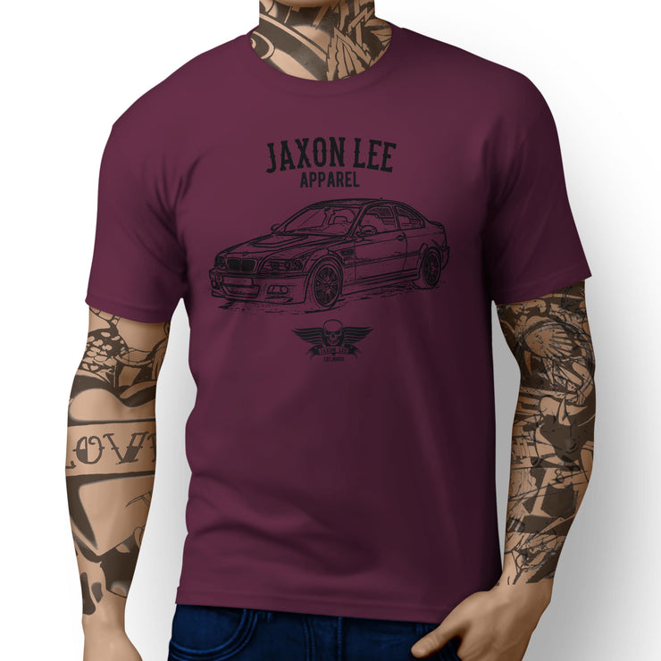 Jaxon Lee Illustration For A BMW E46 M3 Coupe Motorbike Fan T-shirt