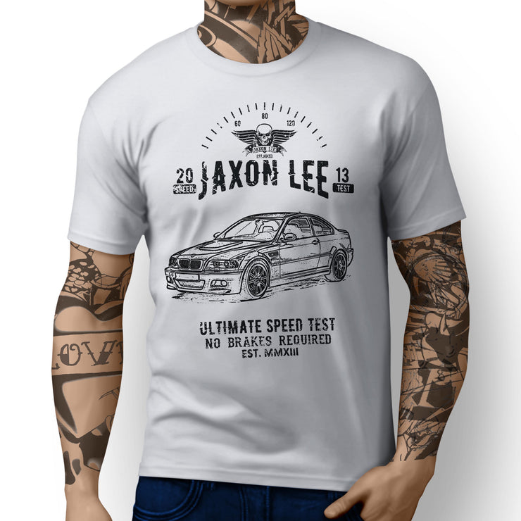 JL Speed Illustration For A BMW E46 M3 Coupe Motorbike Fan T-shirt