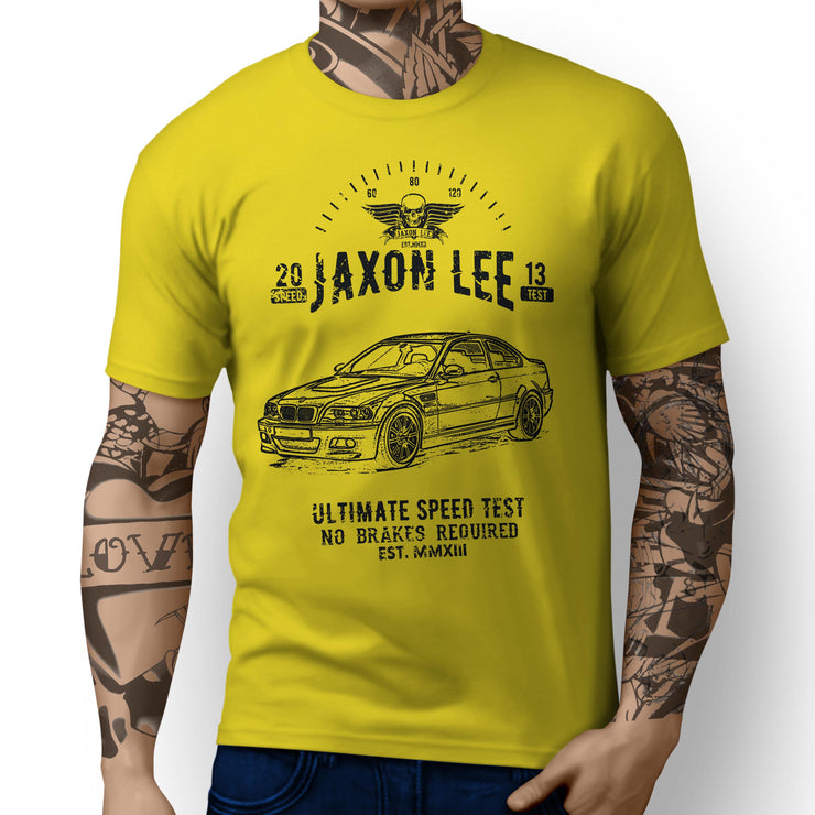 JL Speed Illustration For A BMW E46 M3 Coupe Motorbike Fan T-shirt