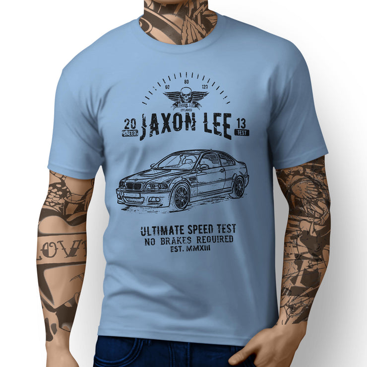 JL Speed Illustration For A BMW E46 M3 Coupe Motorbike Fan T-shirt