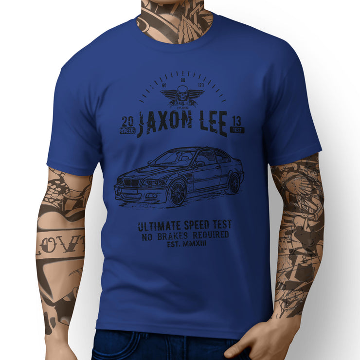 JL Speed Illustration For A BMW E46 M3 Coupe Motorbike Fan T-shirt