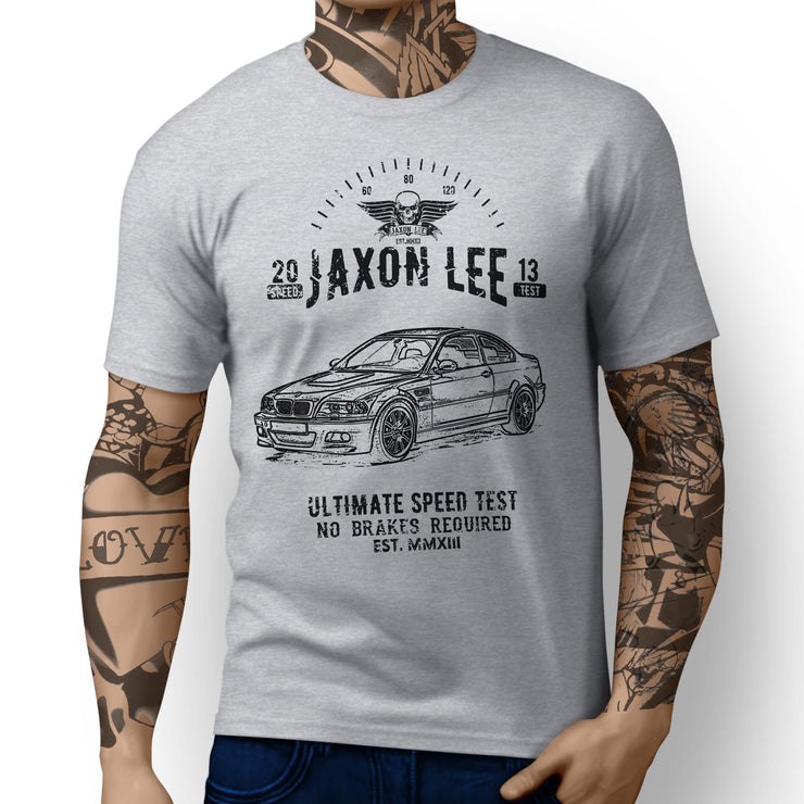 JL Speed Illustration For A BMW E46 M3 Coupe Motorbike Fan T-shirt