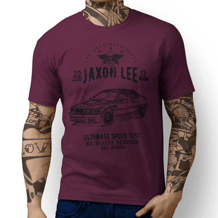 JL Speed Illustration For A BMW E46 M3 Coupe Motorbike Fan T-shirt