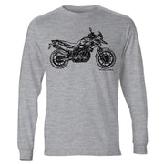 JL Illustration For A BMW F700GS Motorbike Fan LS-Tshirt