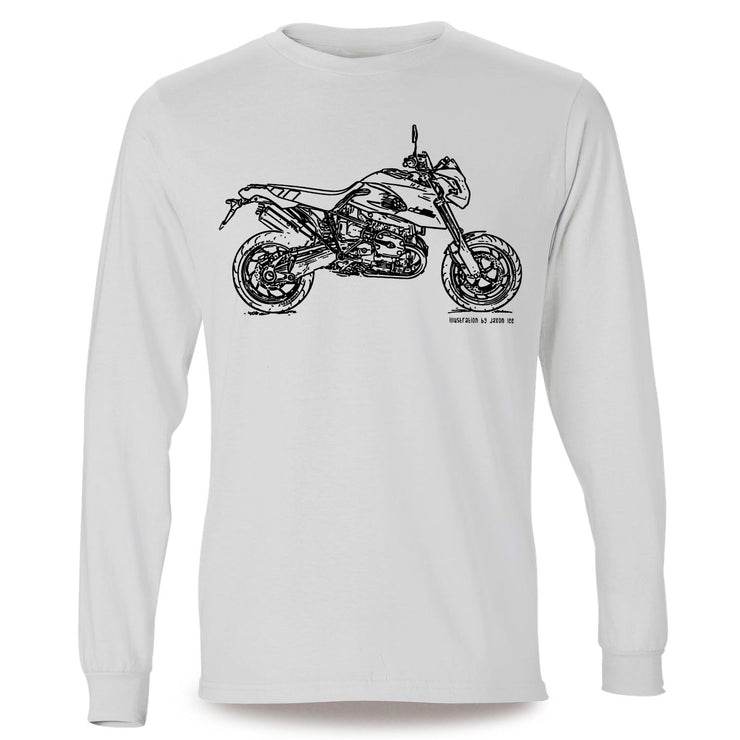 JL Illustration For A BMW HP2 Megamoto Motorbike Fan LS-Tshirt