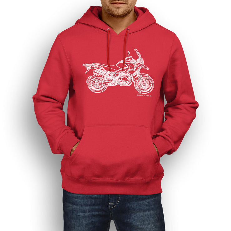 JL Illustration For A BMW R1200GS 2011 Motorbike Fan Hoodie