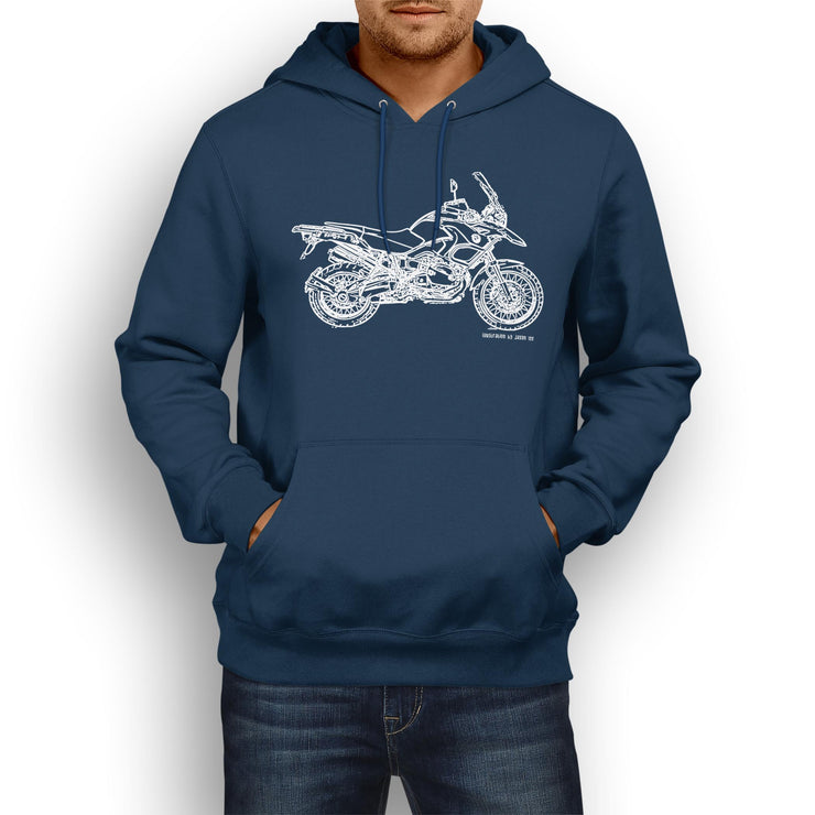 JL Illustration For A BMW R1200GS 2011 Motorbike Fan Hoodie