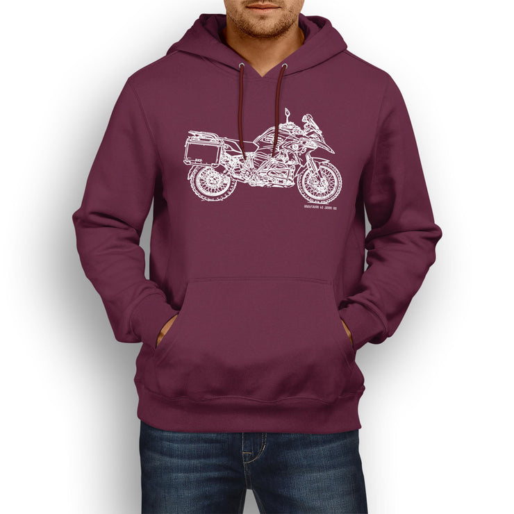 JL Illustration For A BMW R1200GS 2017 Motorbike Fan Hoodie