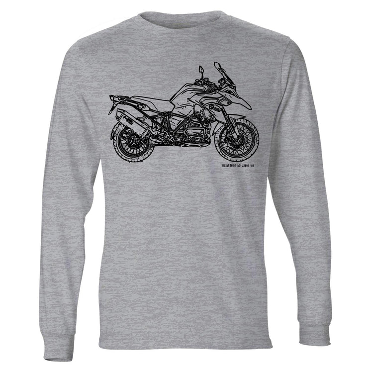 JL Illustration For A BMW R1200GS Adventure 2013 Motorbike Fan LS-Tshirt