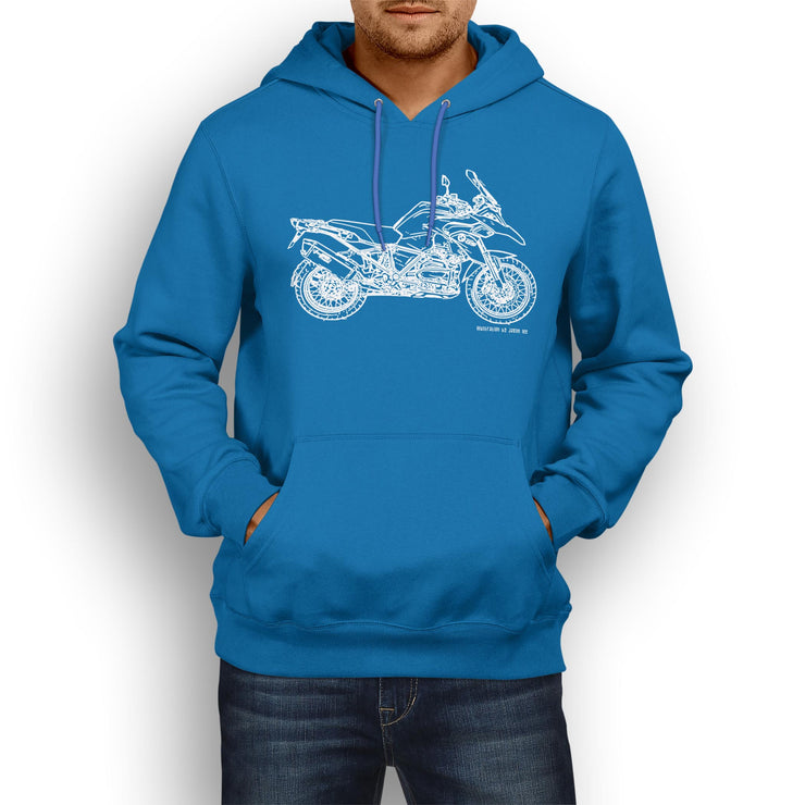 JL Illustration For A BMW R1200GS Adventure 2013 Motorbike Fan Hoodie