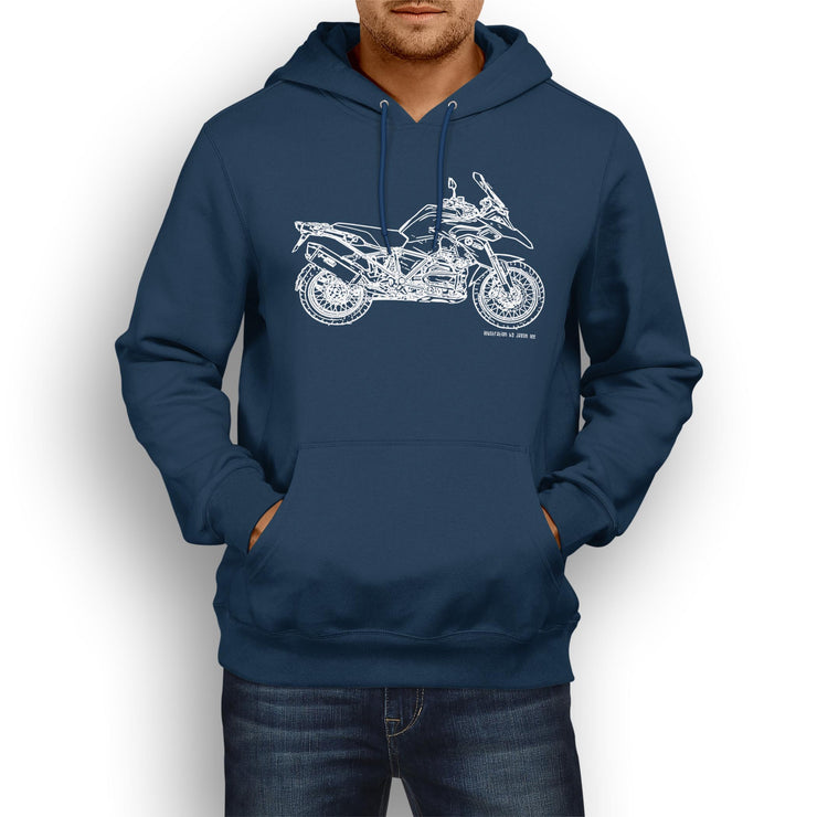 JL Illustration For A BMW R1200GS Adventure 2013 Motorbike Fan Hoodie