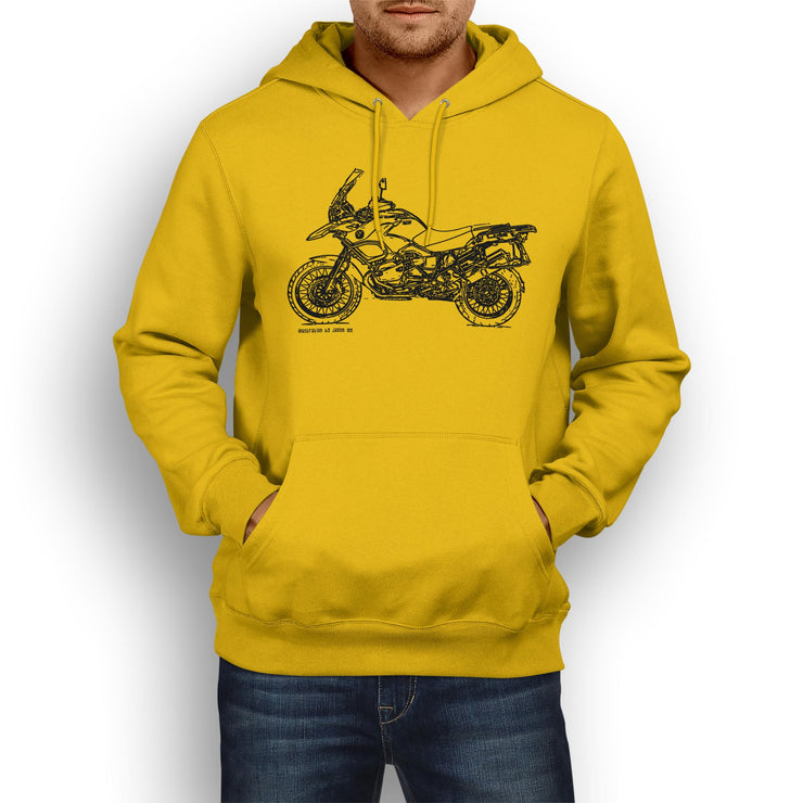 JL Illustration For A BMW R1200GS Adventure 90 Years Special Fan Hoodie