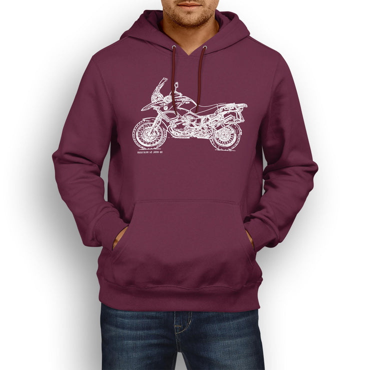 JL Illustration For A BMW R1200GS Adventure 90 Years Special Fan Hoodie