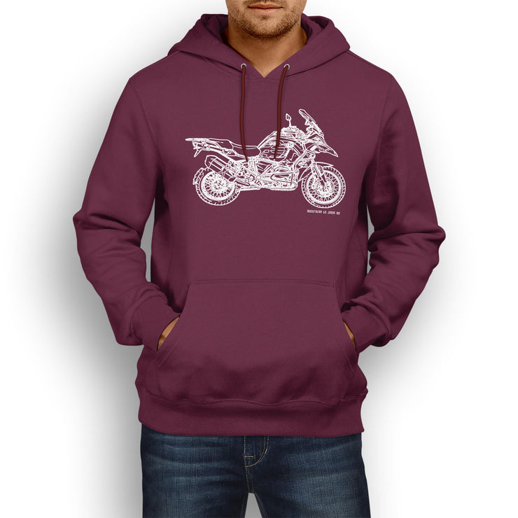 JL Illustration For A BMW R1200RS Adventure 2017 Motorbike Fan Hoodie