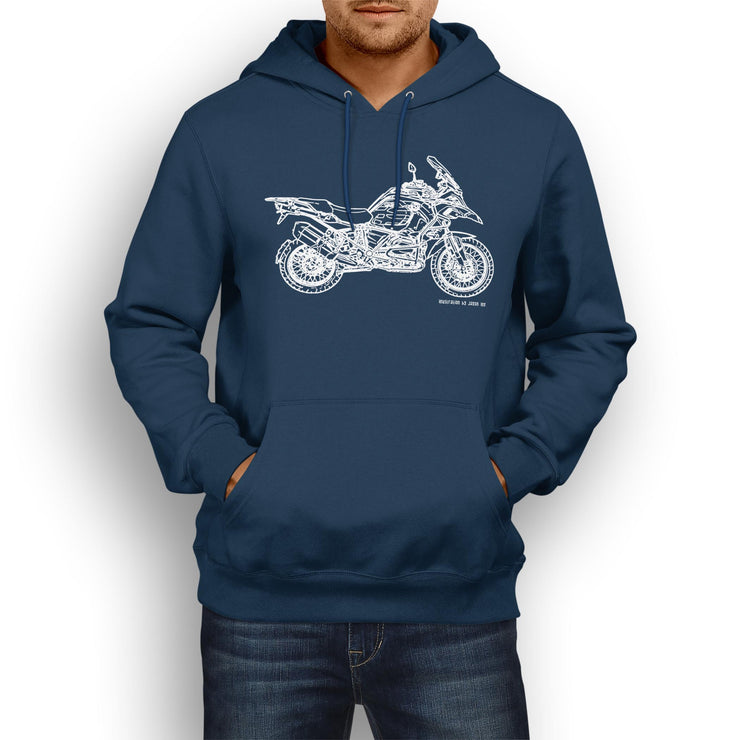 JL Illustration For A BMW R1200RS Adventure 2017 Motorbike Fan Hoodie