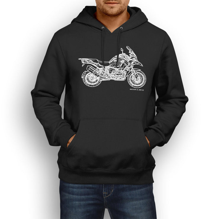 JL Illustration For A BMW R1200RS Adventure 2017 Motorbike Fan Hoodie