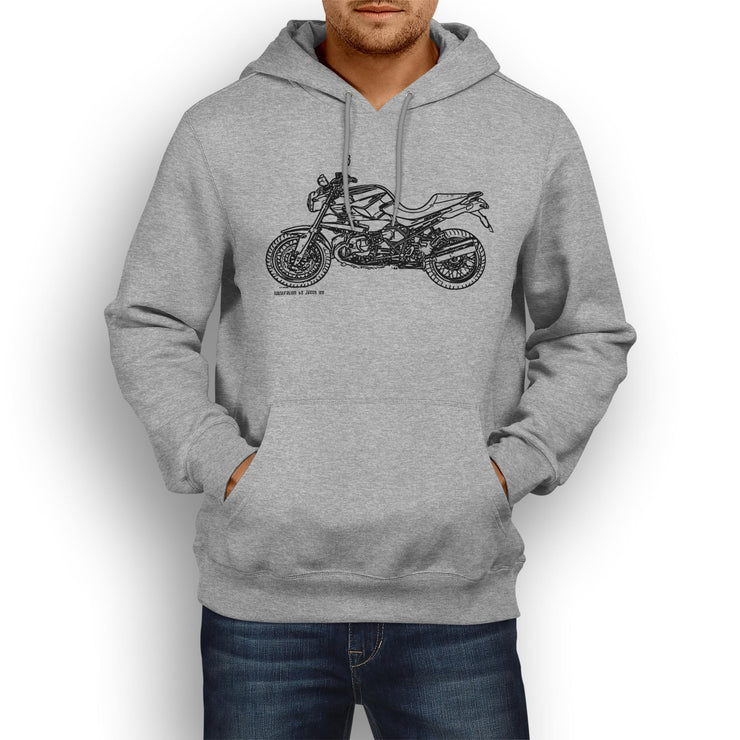 JL Illustration For A BMW R1200R 2012 Motorbike Fan Hoodie