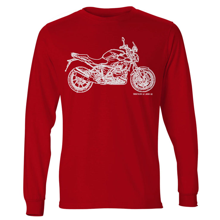 JL Illustration For A BMW R1200R 2017 Motorbike Fan LS-Tshirt