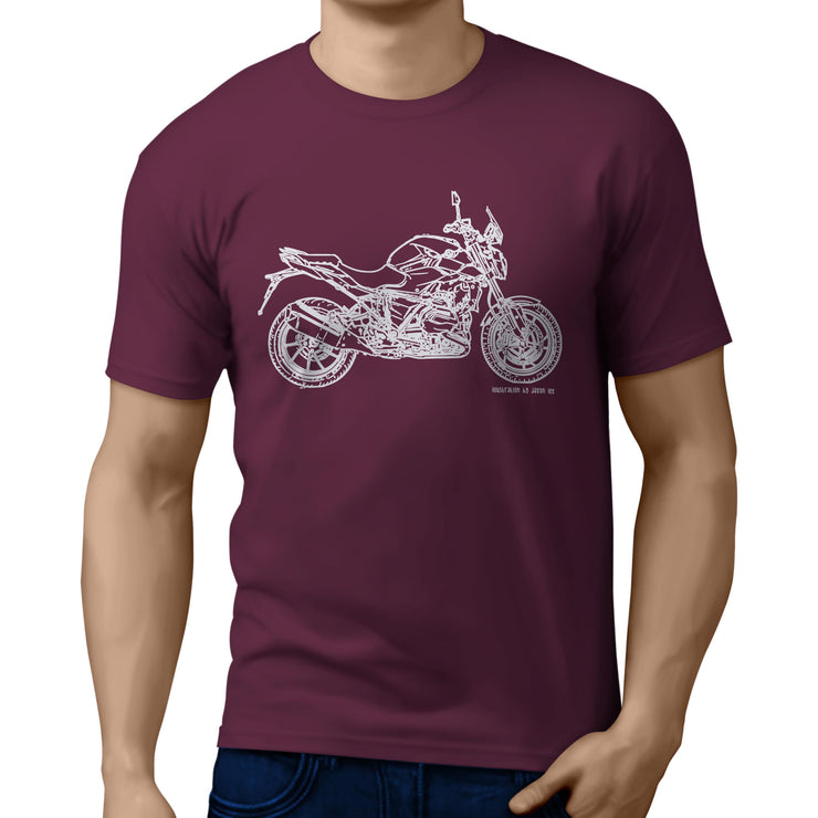 JL Illustration For A BMW R1200R 2017 Motorbike Fan T-shirt