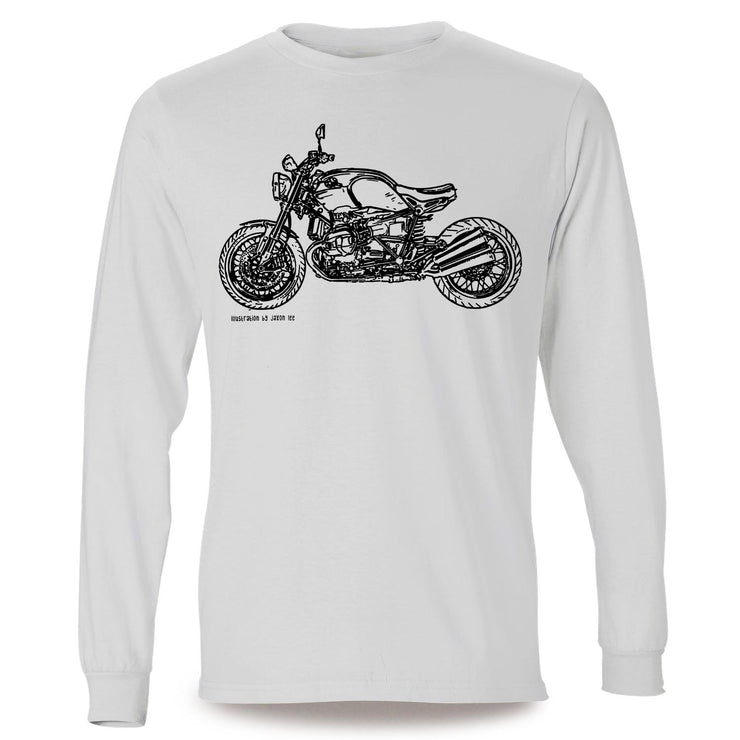 JL Illustration For A BMW RNineT 2016 Motorbike Fan LS-Tshirt