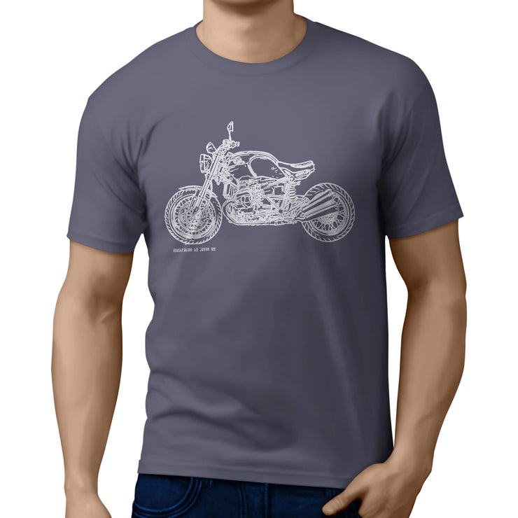 JL Illustration For A BMW RnineT 2016 Motorbike Fan T-shirt