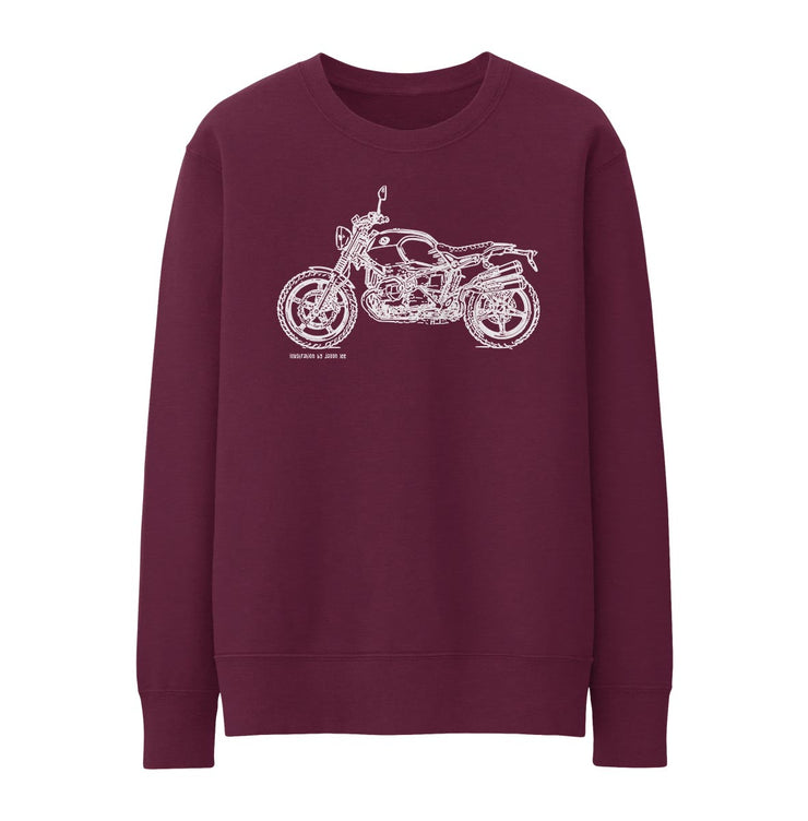 JL Illustration For A BMW Rninet Scrambler 2016 Motorbike Fan Jumper