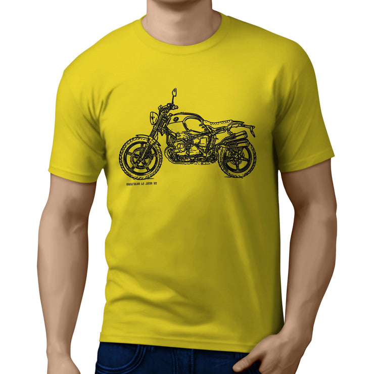 JL Illustration For A BMW RnineT Scrambler 2016 Motorbike Fan T-shirt