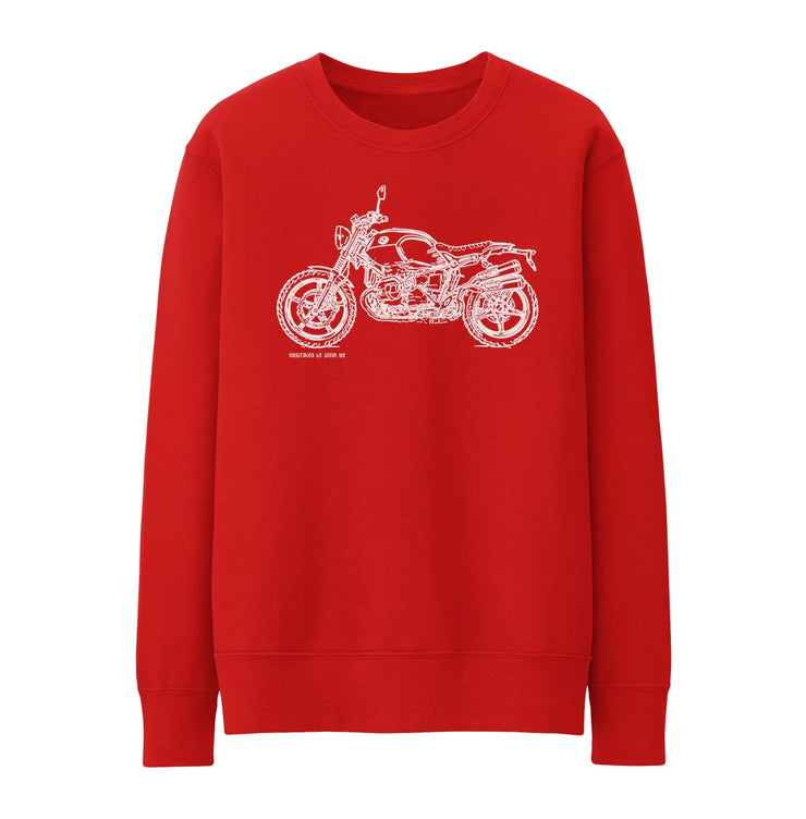 JL Illustration For A BMW Rninet Scrambler 2016 Motorbike Fan Jumper