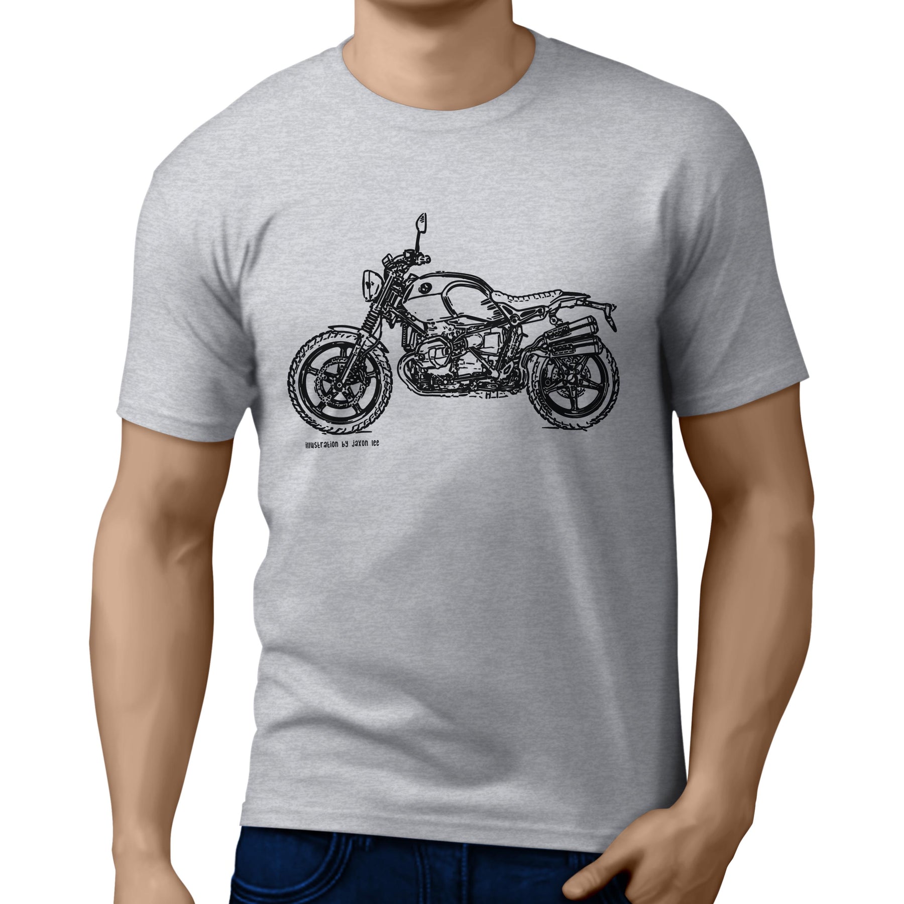 JL Illustration For A BMW RnineT Scrambler 2016 Motorbike Fan T