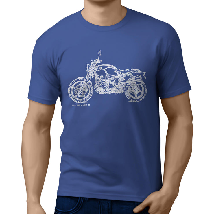 JL Illustration For A BMW RnineT Scrambler 2016 Motorbike Fan T-shirt