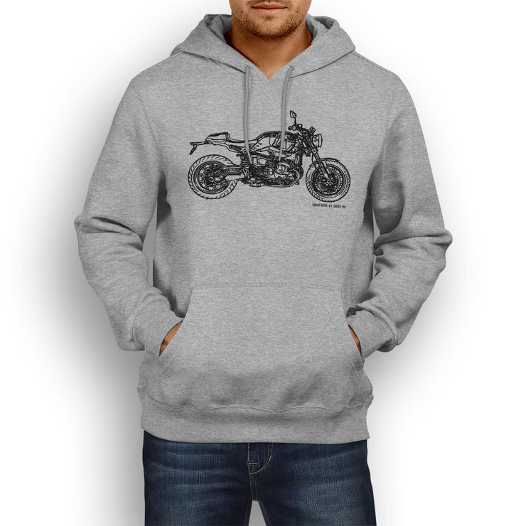 JL Illustration For A BMW RnineT 2017 Motorbike Fan Hoodie