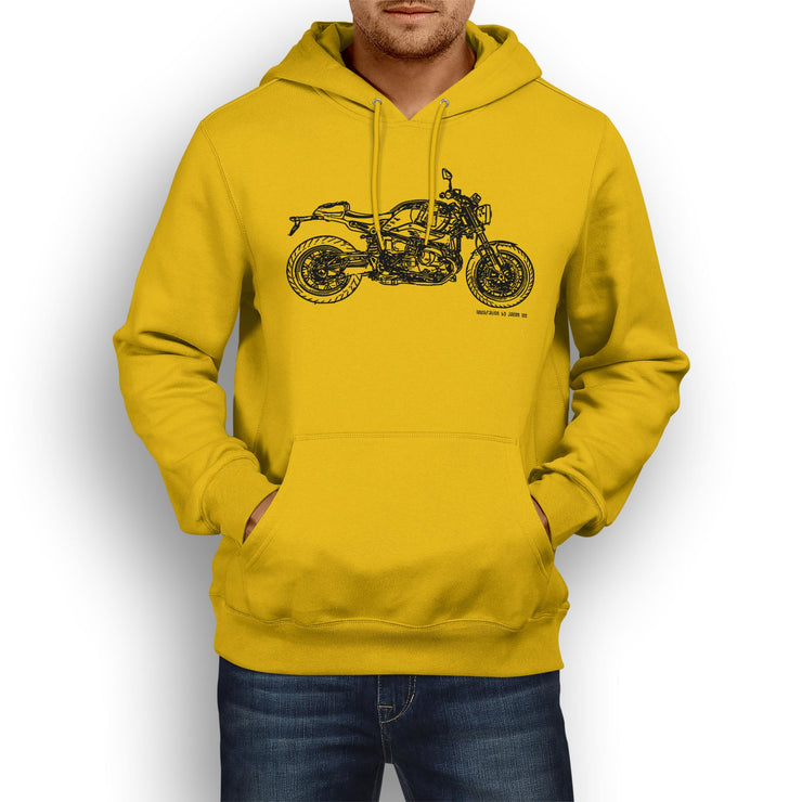 JL Illustration For A BMW RnineT 2017 Motorbike Fan Hoodie