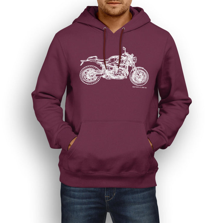 JL Illustration For A BMW RnineT 2017 Motorbike Fan Hoodie