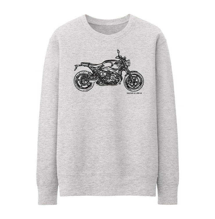 JL Illustration For A BMW Rninet Pure 2017 Motorbike Fan Jumper