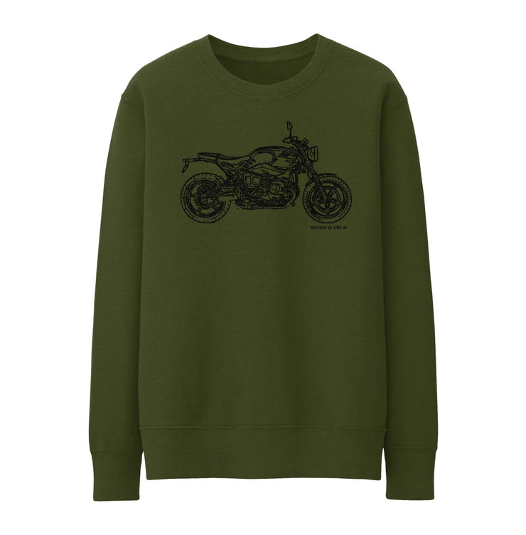 JL Illustration For A BMW Rninet Pure 2017 Motorbike Fan Jumper