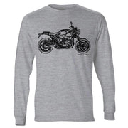 JL Illustration For A BMW RnineT Pure 2017 Motorbike Fan LS-Tshirt