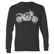 JL Illustration For A BMW RnineT Pure 2017 Motorbike Fan LS-Tshirt