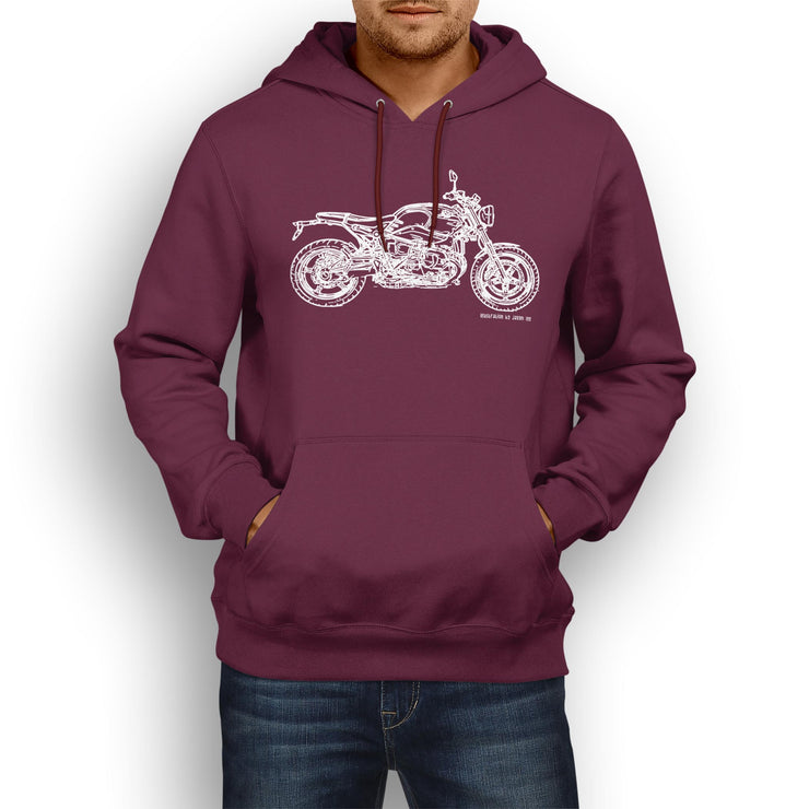 JL Illustration For A BMW RnineT Pure 2017 Motorbike Fan Hoodie