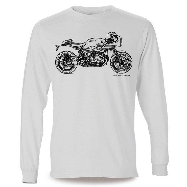 JL Illustration For A BMW RnineT Racer 2017 Motorbike Fan LS-Tshirt