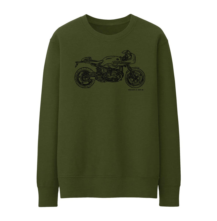 JL Illustration For A BMW Rninet Racer 2017 Motorbike Fan Jumper