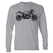 JL Illustration For A BMW RnineT Racer 2017 Motorbike Fan LS-Tshirt