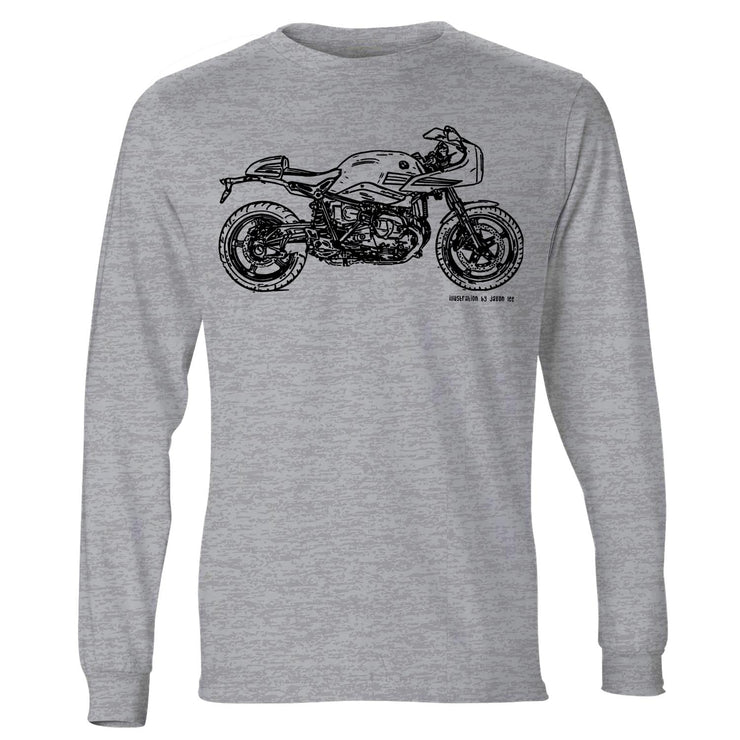 JL Illustration For A BMW RnineT Racer 2017 Motorbike Fan LS-Tshirt