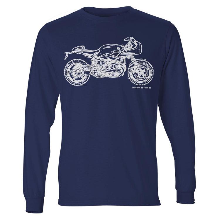 JL Illustration For A BMW RnineT Racer 2017 Motorbike Fan LS-Tshirt