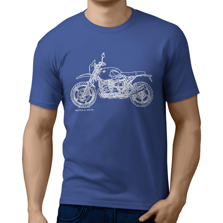 JL Illustration For A BMW RnineT Urban GS 2017 Motorbike Fan T-shirt