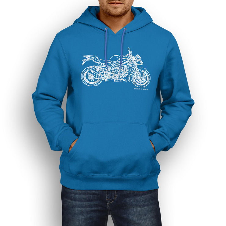 JL Illustration For A BMW S1000R 2017 Motorbike Fan Hoodie