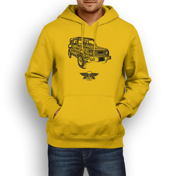 Jaxon Lee Illustration For A 1986 Suzuki Samurai Motorcar Fan Hoodie