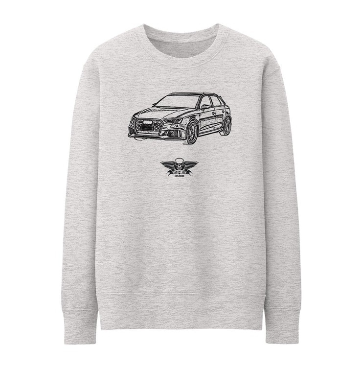 JL Basic Illustration For A Audi RS3 Sportback Motorcar Fan Jumper