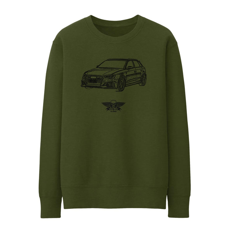 JL Basic Illustration For A Audi RS3 Sportback Motorcar Fan Jumper