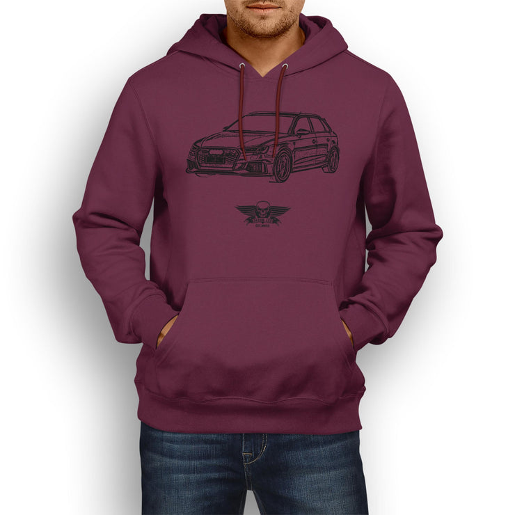 Jaxon Lee Illustration For A Audi RS3 Sportback Motorcar Fan Hoodie